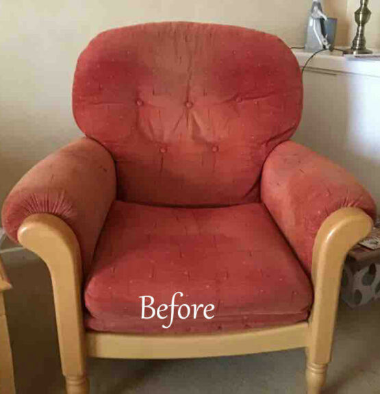 Cintique Chair Reupholstered before