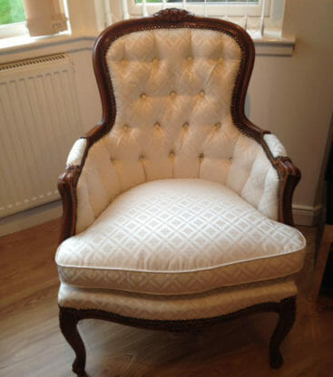 cream antique chair
