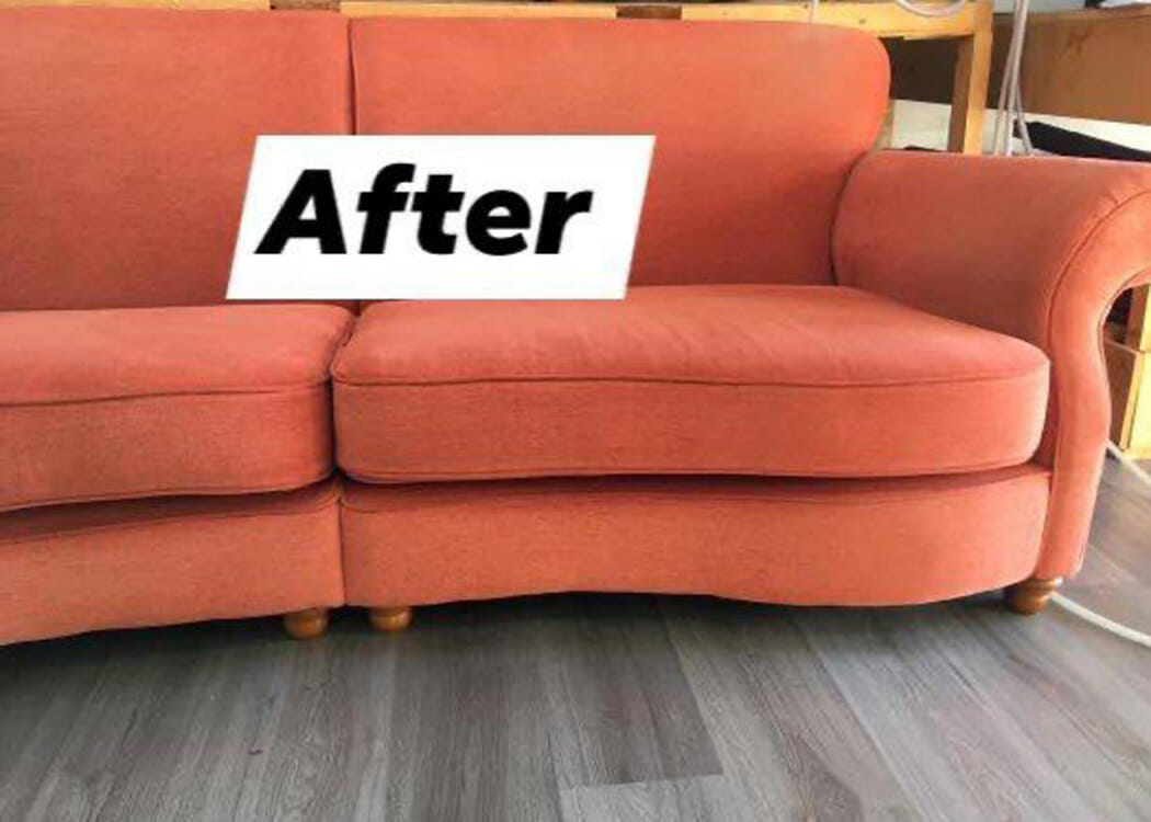 sofa after new foam cushions